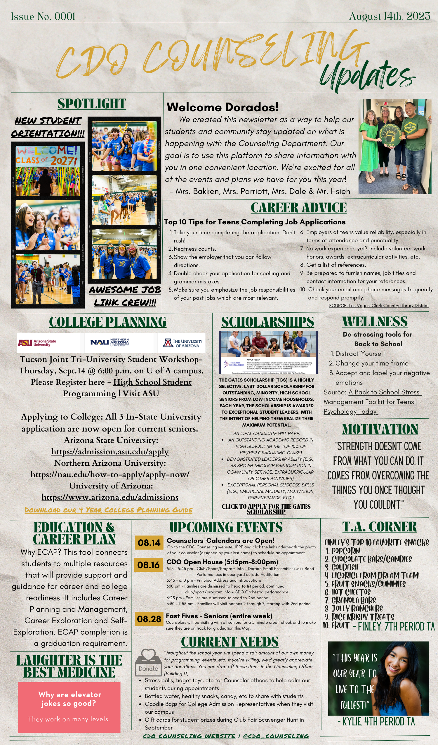  CDO Counseling Newsletter